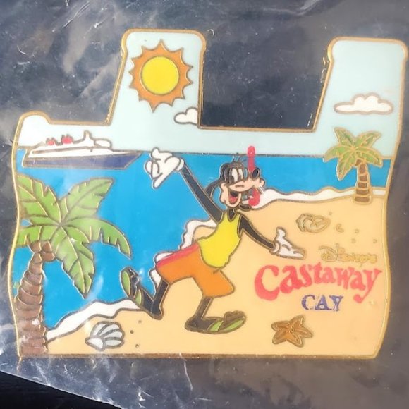 Disney Other - 2008 Disney Pin 67690 DCL Puzzle Castaway Cay Cruise Ship Goofy Ocean Snorkeling